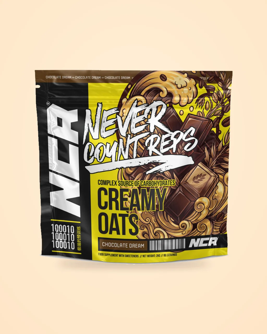 Never Count Reps Creamy Oats pouch, Chocolate Dream flavour, 2kg