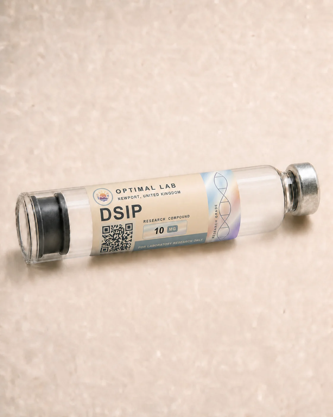 Optimal Lab refillable research pen loaded with DSIP, in its presentation box