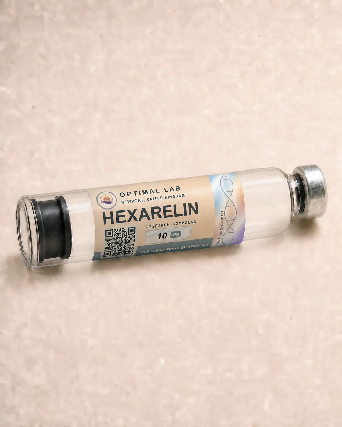 Optimal Lab refillable research pen loaded with Hexarelin, in its presentation box