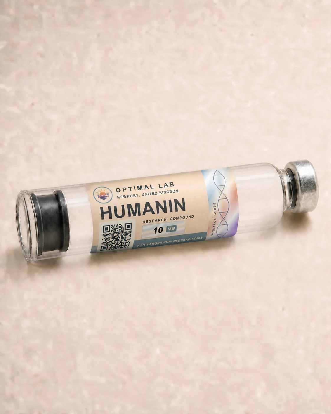 Optimal Lab refillable research pen loaded with Humanin, in its presentation box