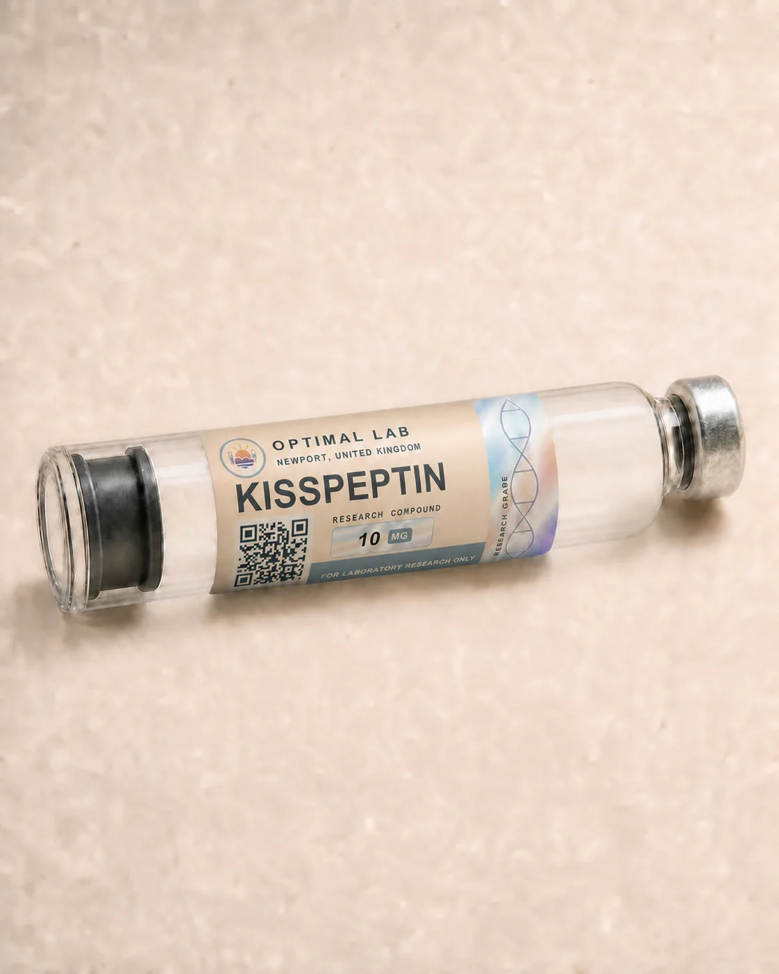 Optimal Lab refillable research pen loaded with Kisspeptin, in its presentation box
