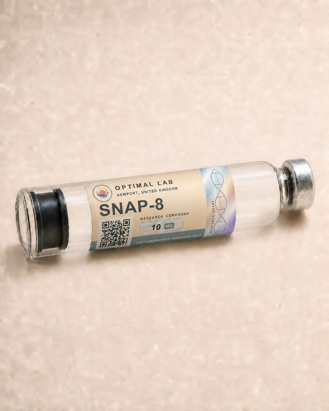 Optimal Lab refillable research pen loaded with SNAP-8, in its presentation box