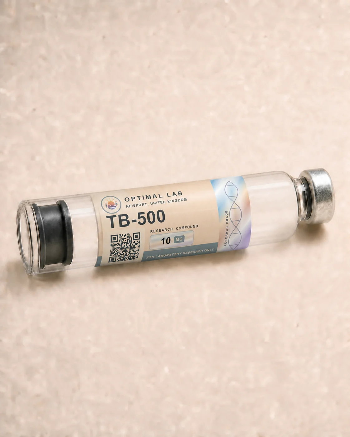 Optimal Lab refillable research pen loaded with TB-500, in its presentation box