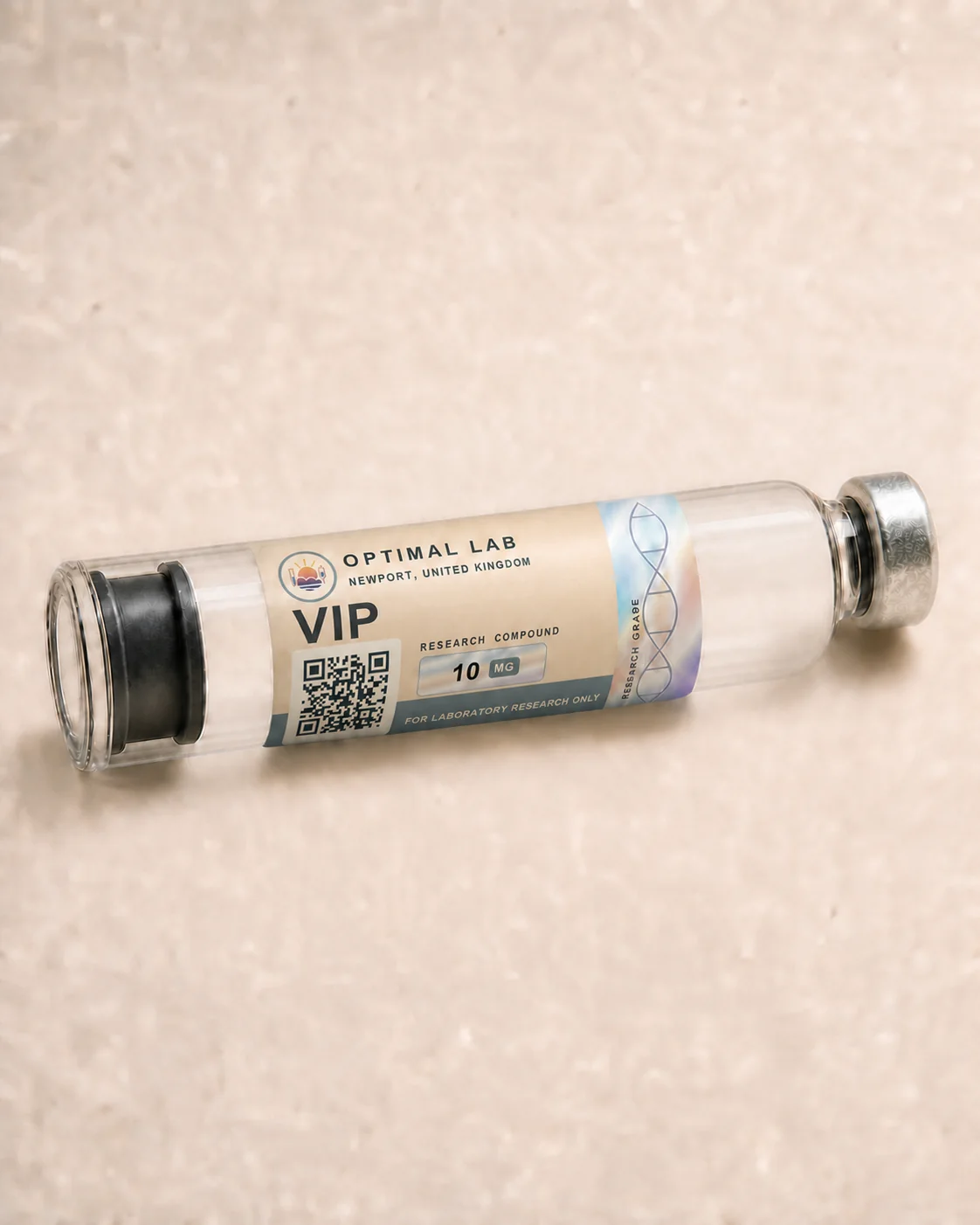 Optimal Lab refillable research pen loaded with VIP (Vasoactive Intestinal Peptide), in its presentation box